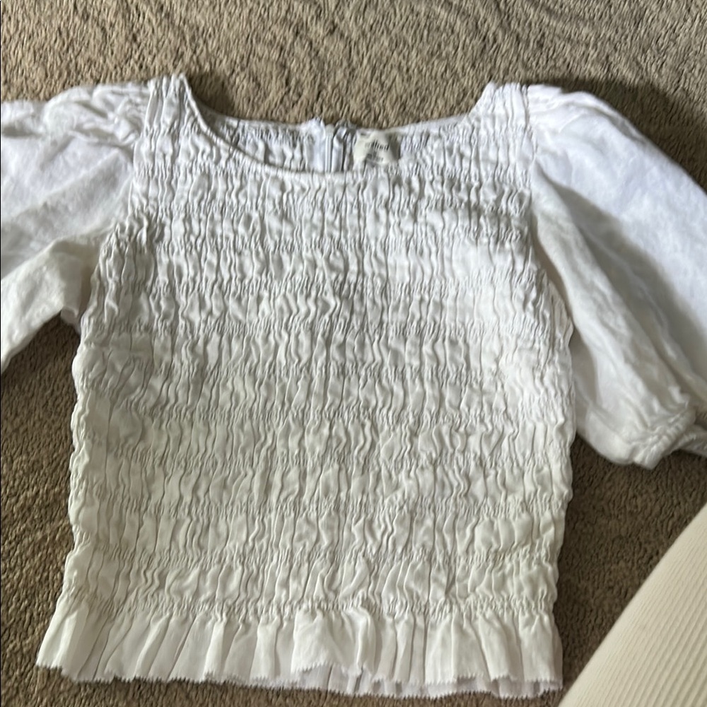 Wilfred White Smocked Top